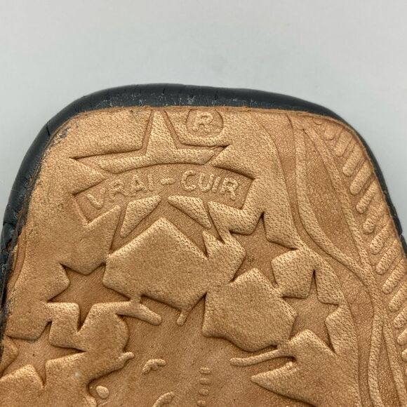 Le Cheval Best Quality Black Leather Babouche Size 7 - Picture 8 of 12